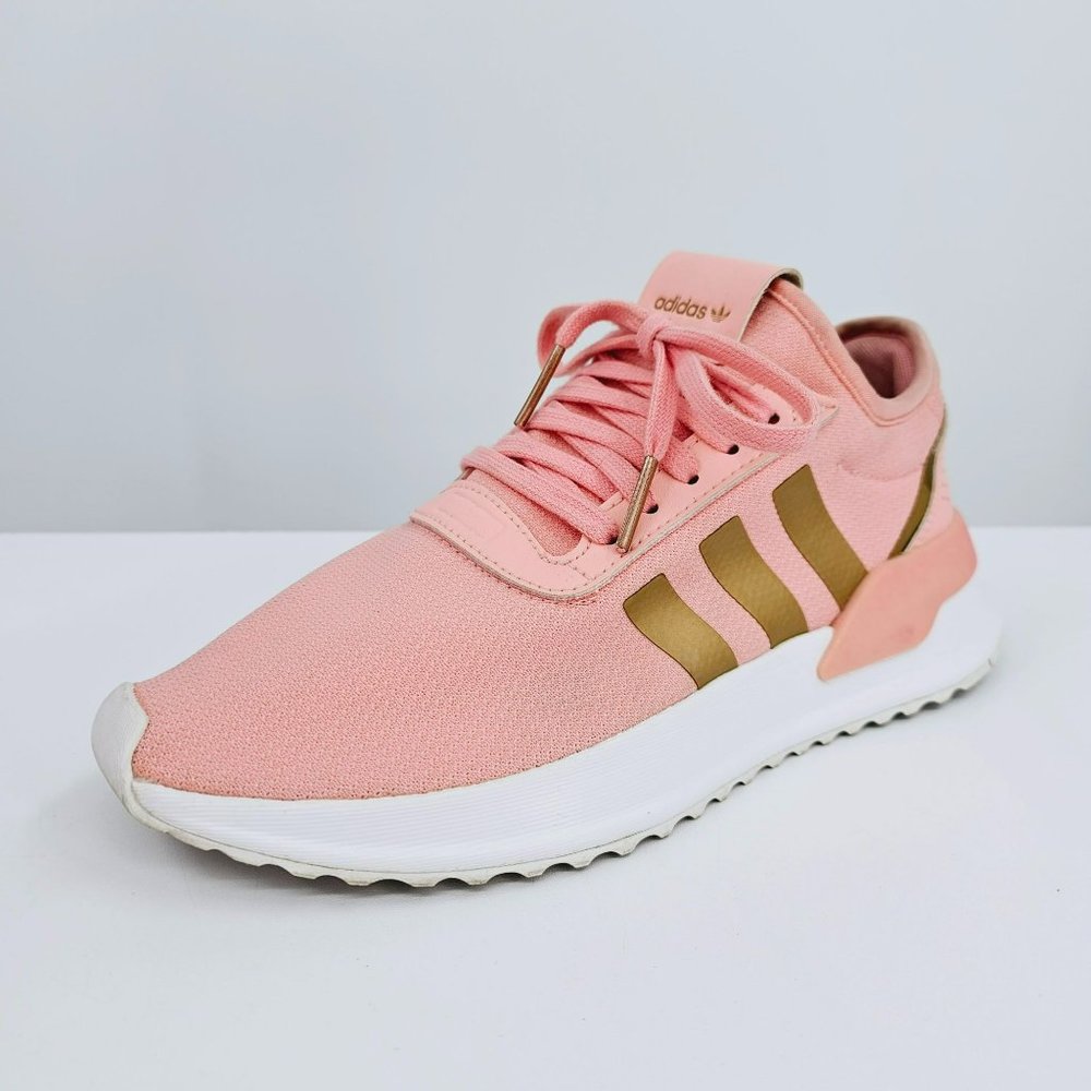 Adidas U Path Grade School Girls Shoe 6 Glory Pink Rose Gold White Running Sport